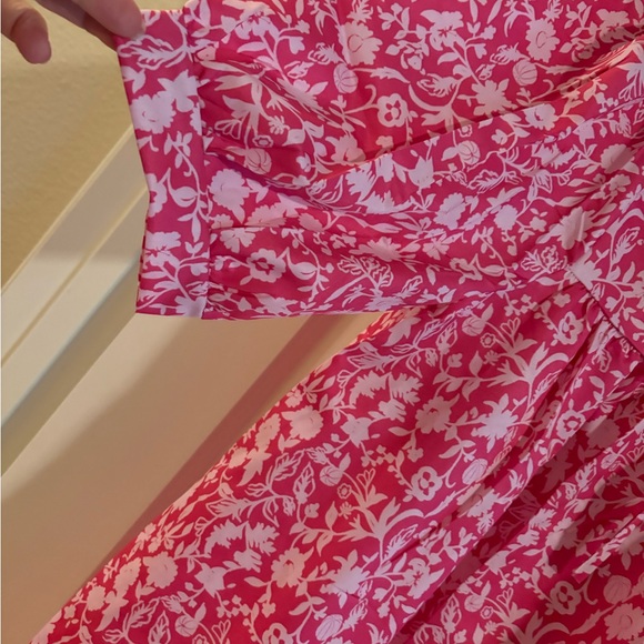 Boho sundress, pink floral, size Medium - Picture 2 of 4